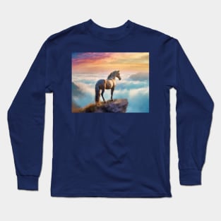 Wild horse finds peace Long Sleeve T-Shirt